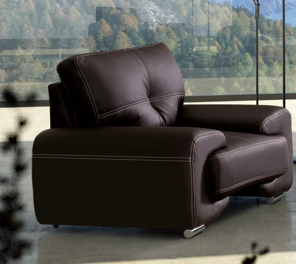 Mīksts krēsls Omega Lux 1 Standard · Brūns · 90 cm