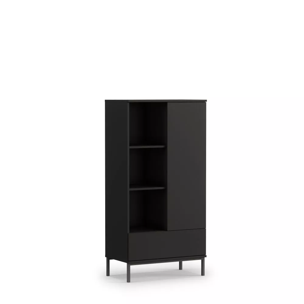 Plaukts Querty QT-03 · Melns · 70 × 140 × 41 cm