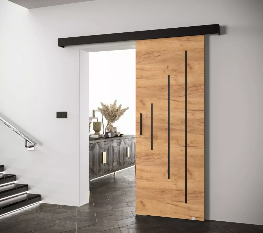 Bīdāmās durvis Salwador Y Black · Ozols craft zelts · 90 × 204 cm