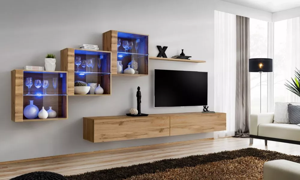 Sekcija Switch 20 · Ozols votāns · 310 × 40 × 180 cm