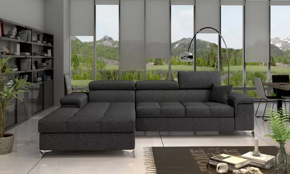 Dīvāns Ricardo Lux Standard · Tumši pelēks · 205 × 280 × 90 cm