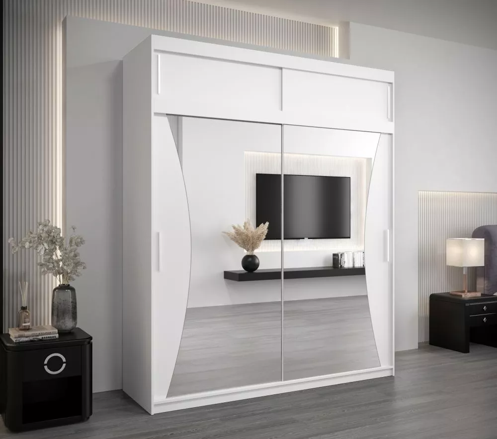 Skapis Monaco Premium · Balts · 200 × 62 × 240 cm