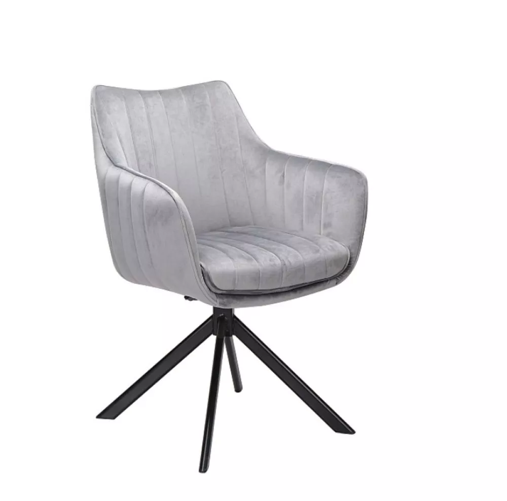 Krēsls Azalia Velvet · Pelēks · 86 × 61 × 44 cm