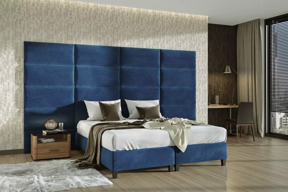 Gulta Smart Click Pocket Standard Guļamvietas platums: 160 cm, Guļamvietas garums: 200 cm, · Zils · 240 × 200 × 150 cm