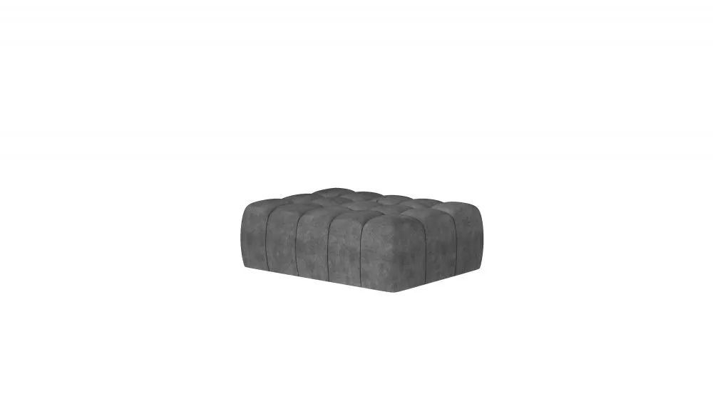 Pufs Lazaro P Standard Auduma numurs: Dora 95, · Tumši pelēks · 102 × 40 × 64 cm