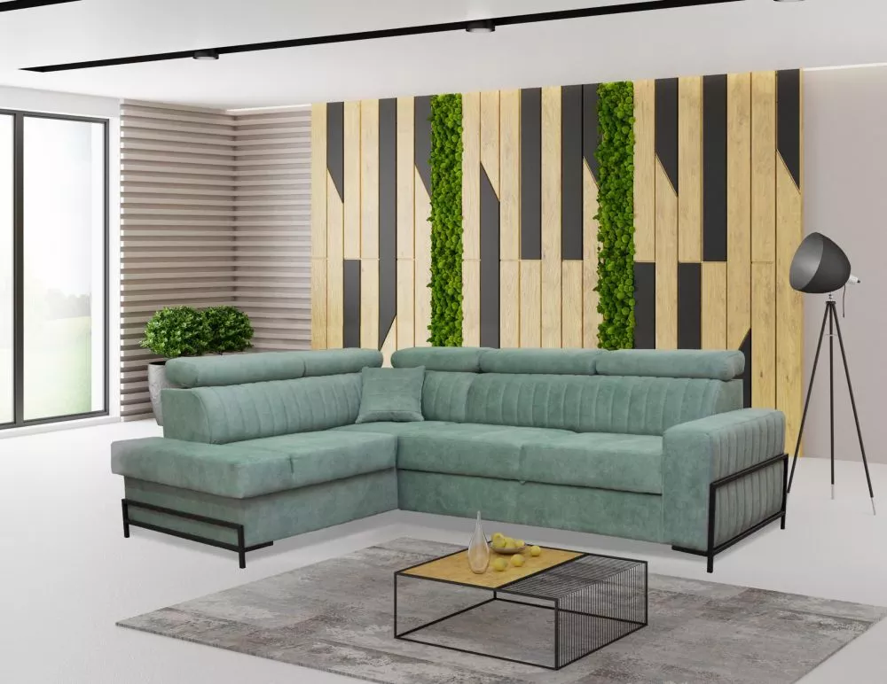 Dīvāns Oslo Corner standard · Piparmētru · 212 × 270 × 86 cm