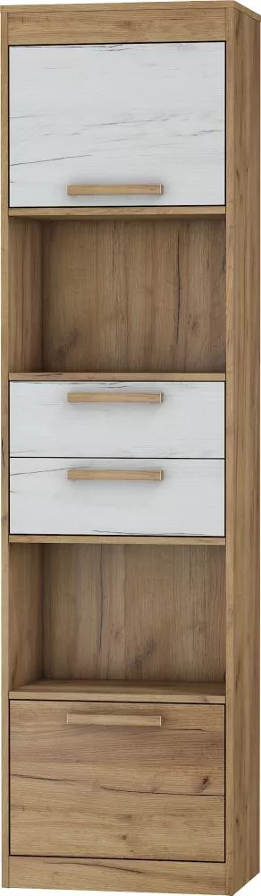 Plaukts Maximus MXS 30 · Zelts ozols + balts ozols · 52 × 193 × 33.4 cm
