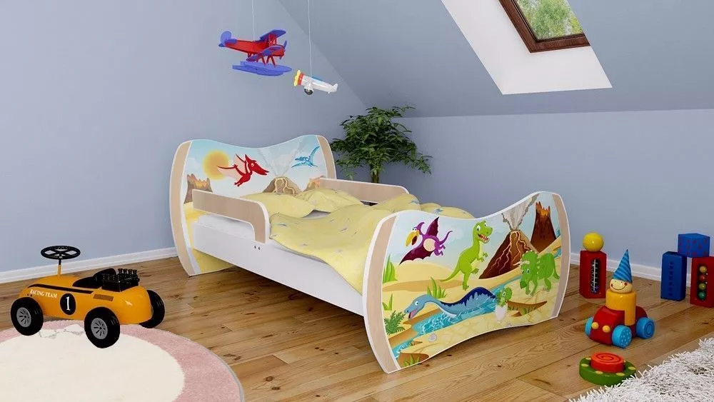 Bērnu gulta Dream L05 180x90 DM29 ar stelāžu Guļamvietas platums: 90 cm, Guļamvietas garums: 180 cm, · 114 × 184 × 71 cm