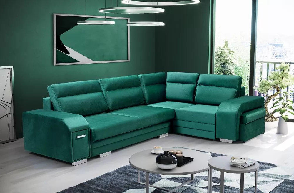Dīvāns Alvares Standard · Zaļš · 205 × 305 × 90 cm