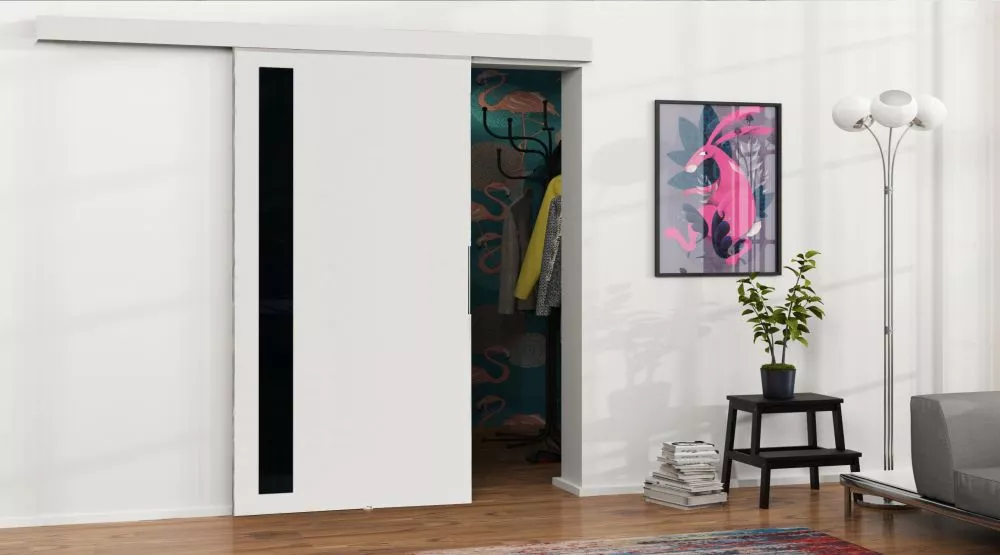 Bīdāmās durvis Malibu M-5 · Balts · 106 × 205 cm