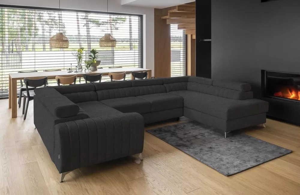 Dīvāns Louis Premium Standard · Antracīts · 202 × 340 × 72 cm