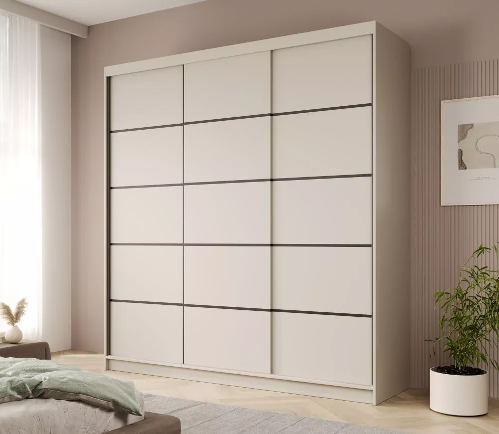 Skapis Greta 200 · Kašmira · 200 × 58 × 215 cm