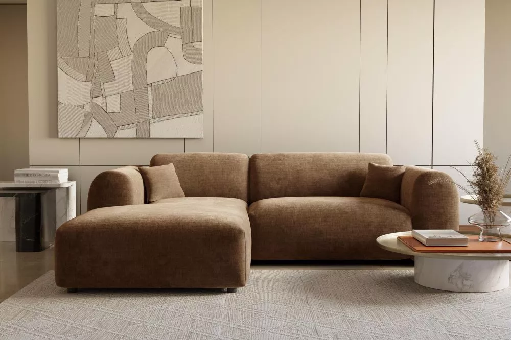 Dīvāns Aura Mini Standard · Brūns · 160 × 268 × 72 cm
