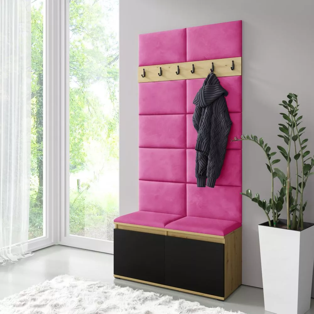 Apavu plaukts Emi 1 Trinity Korpusa krāsa: ozols artisan + melns, · 100 × 215 × 40 cm