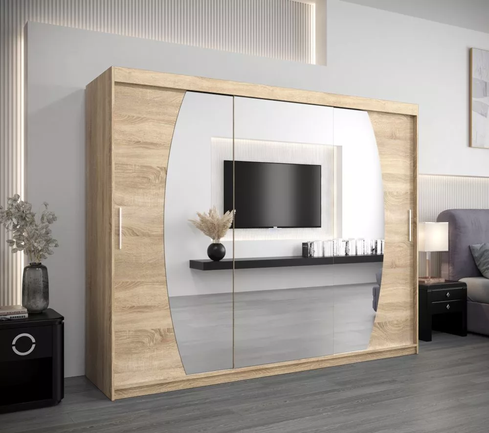 Skapis Elypse · Sonoma · 250 × 62 × 200 cm