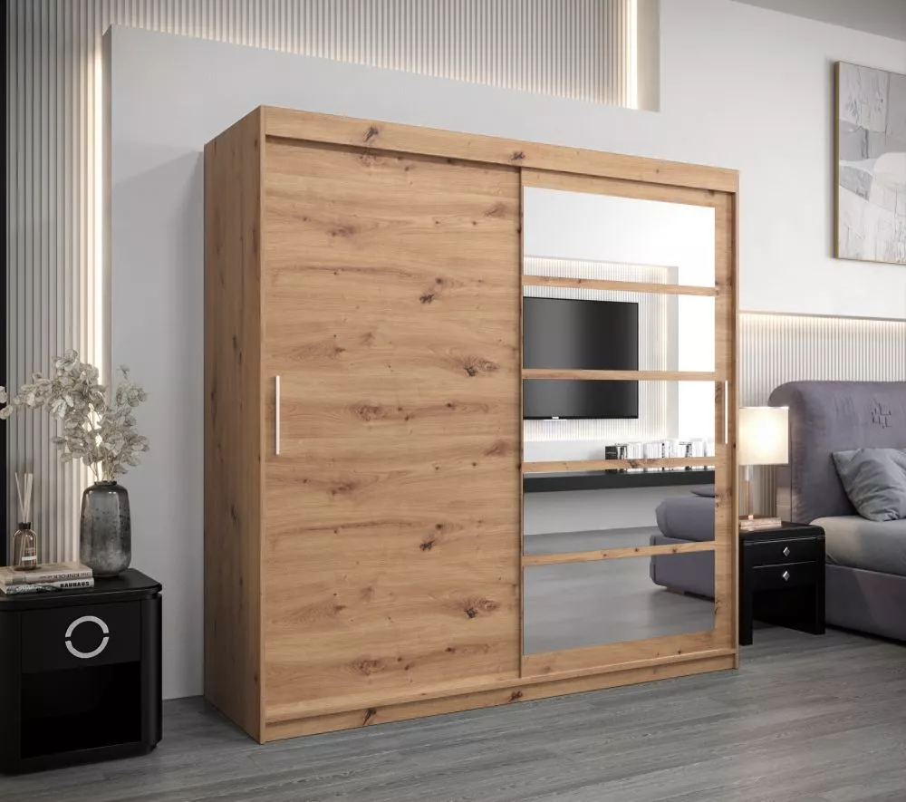 Skapis Roma 1 · Ozols artisan · 200 × 62 × 200 cm