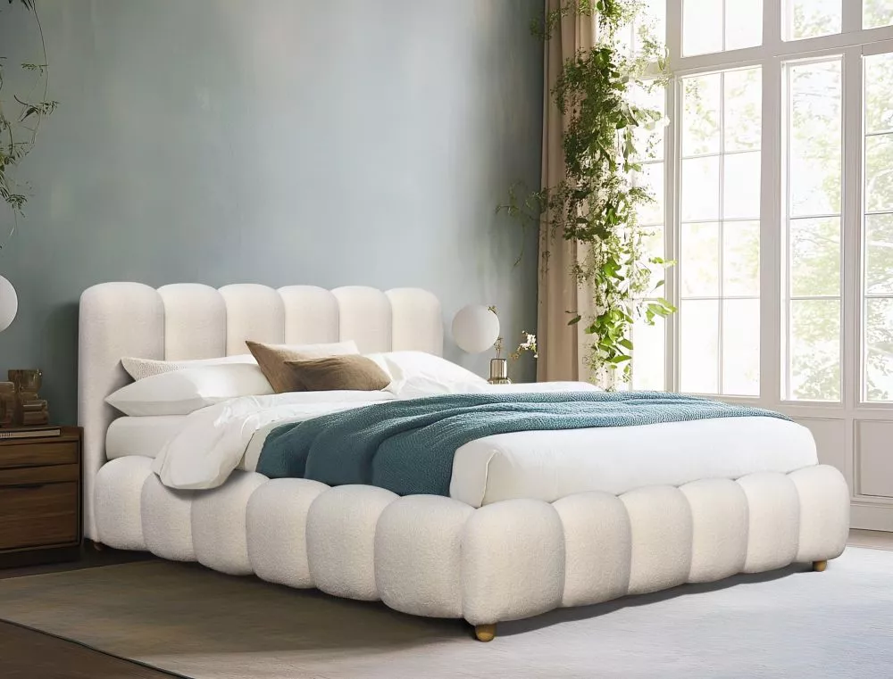 Gulta Brisa ar stelāžu Guļamvietas platums: 160 cm, Guļamvietas garums: 200 cm, Apdares materiāls: audums, Ar veļas kast