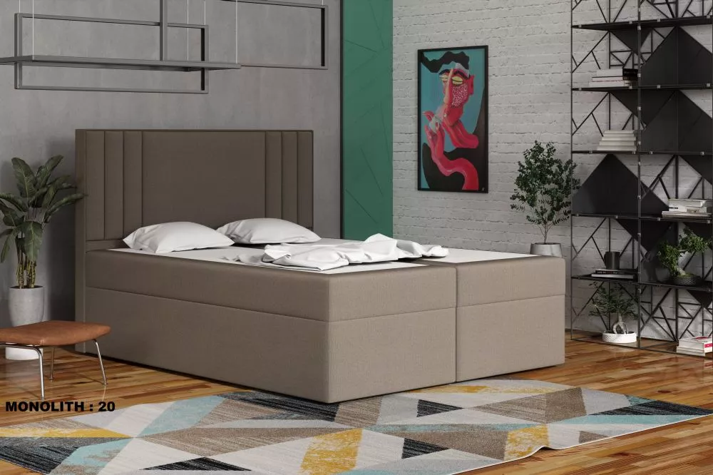 Gulta Cosmo Premium Standard Guļamvietas platums: 160 cm, Guļamvietas garums: 200 cm, · Brūns · 162 × 210 × 120 cm