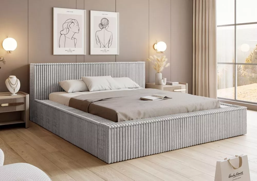 Gulta Lagos Standard ar stelāžām Guļamvietas platums: 120 cm, Guļamvietas garums: 200 cm, stelāžas tips: koka, · Pelēks 