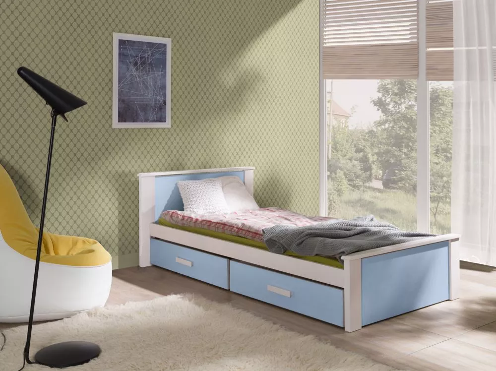 Bērnu gulta Aldo 80x180 ar stelāžu Guļamvietas platums: 80 cm, Guļamvietas garums: 180 cm, · 99 × 210 × 72 cm