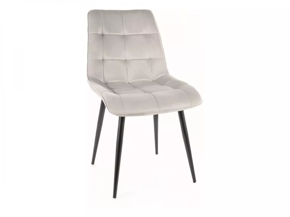 Krēsls Chic Velvet · Gaiši pelēks · 88 × 50 × 43 cm