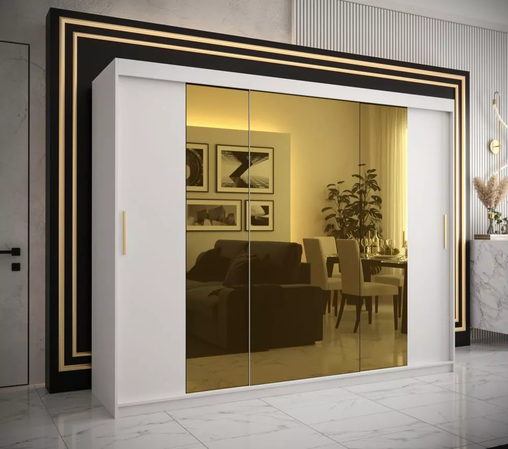 Skapis Golden T2 · Balts · 250 × 62 × 200 cm