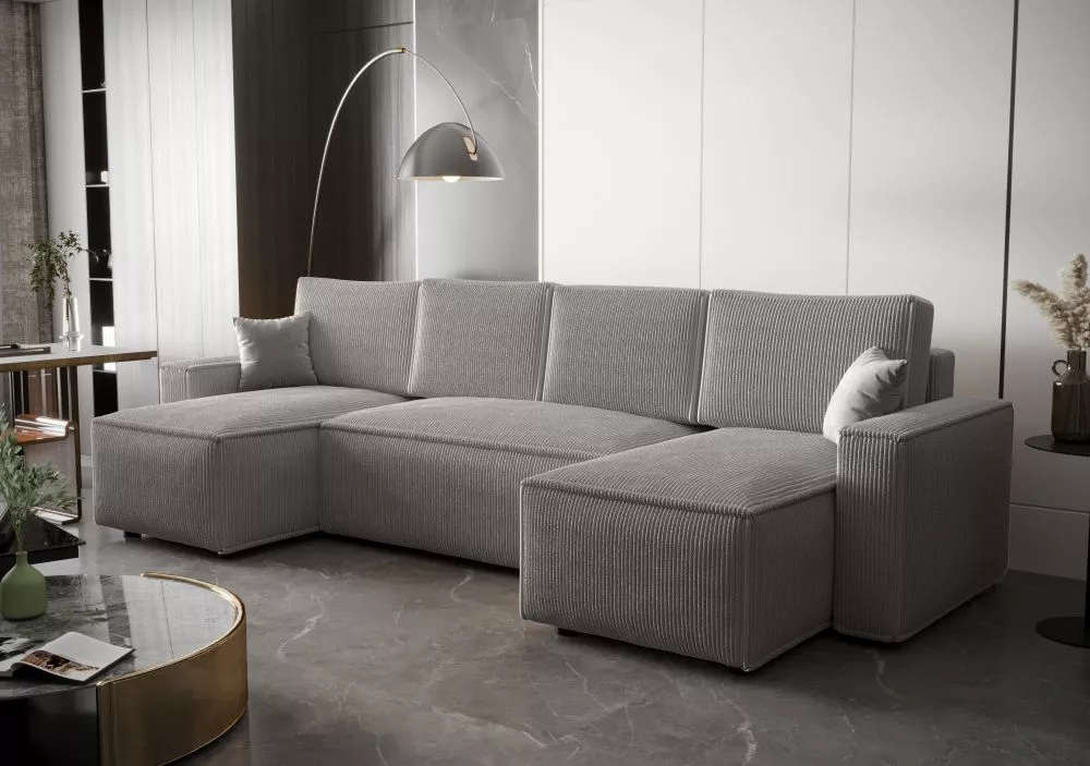 Dīvāns Ambro U standard · Pelēks · 143 × 300 × 85 cm