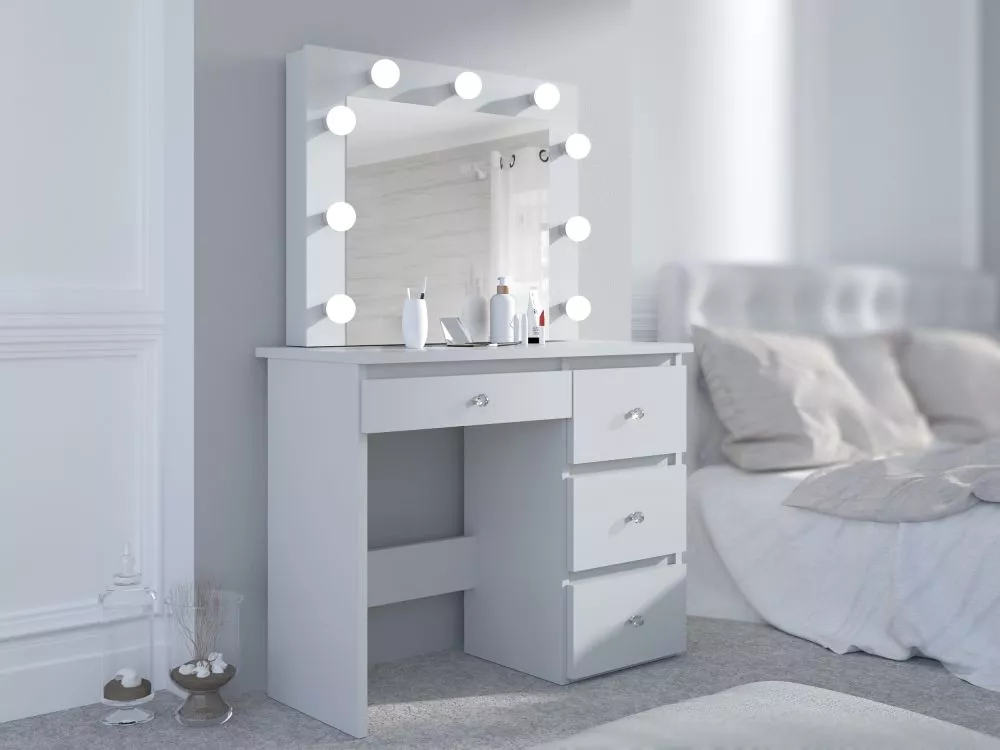 Kosmētikas galds Beta Diamond 9 LED · Balts · 94 × 140 × 43 cm