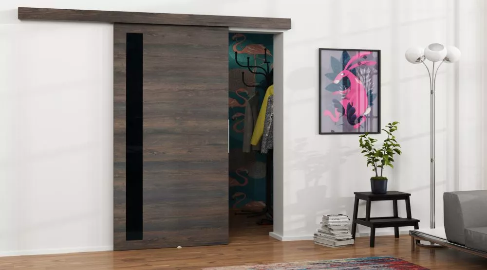 Bīdāmās durvis Malibu M-5 · Tumšais osis · 106 × 205 cm