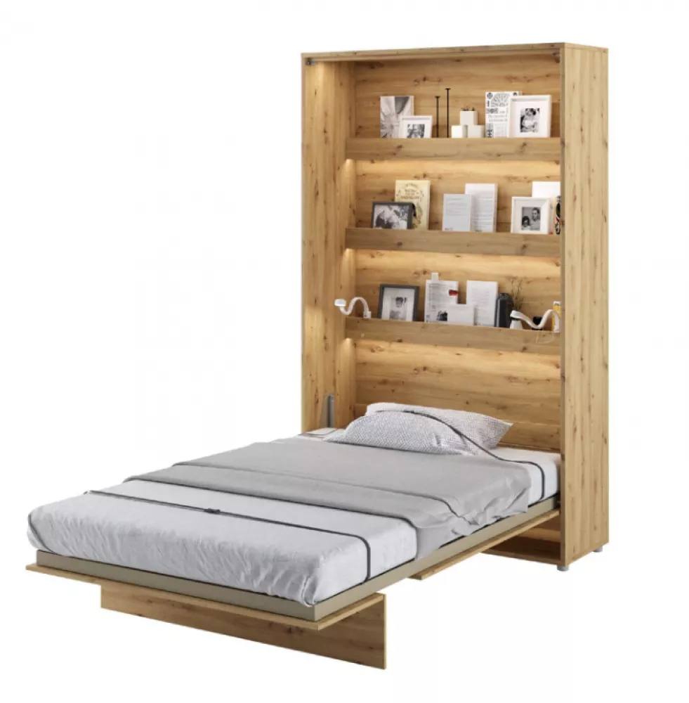 Gulta Basic Concept LED ar stelāžu Guļamvietas platums: 120 cm, Guļamvietas garums: 200 cm, stelāžas tips: koka, · Ozols