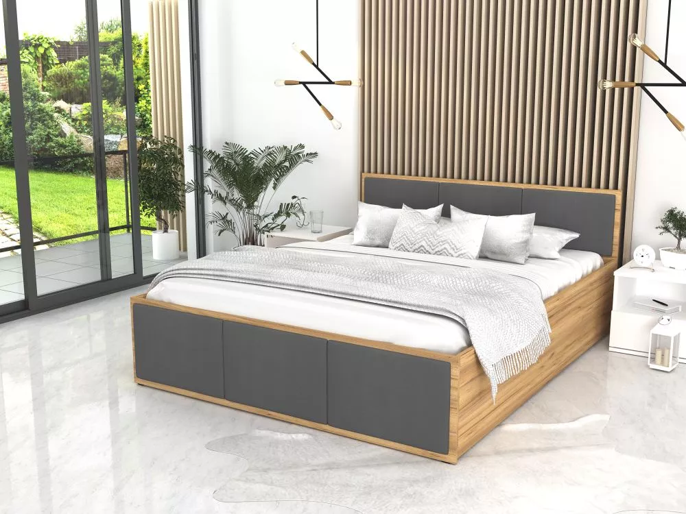 Gulta Panama T Craft Plus ar stelāžu Guļamvietas platums: 160 cm, Korpusa krāsa: ozols kraft, Guļamvietas garums: 200 cm
