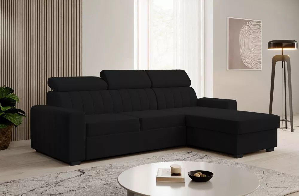 Dīvāns Laos standard · Melns · 170 × 245 × 96 cm