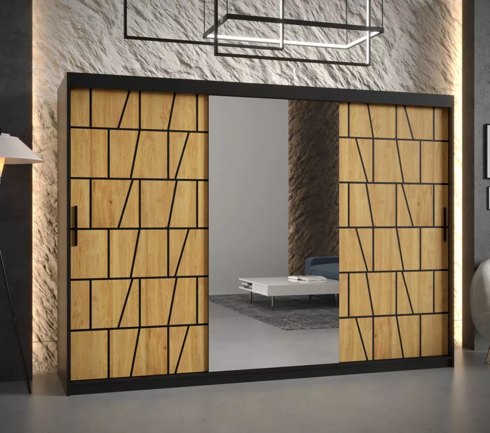 Skapis Lima Black 2 · 250 × 62 × 200 cm