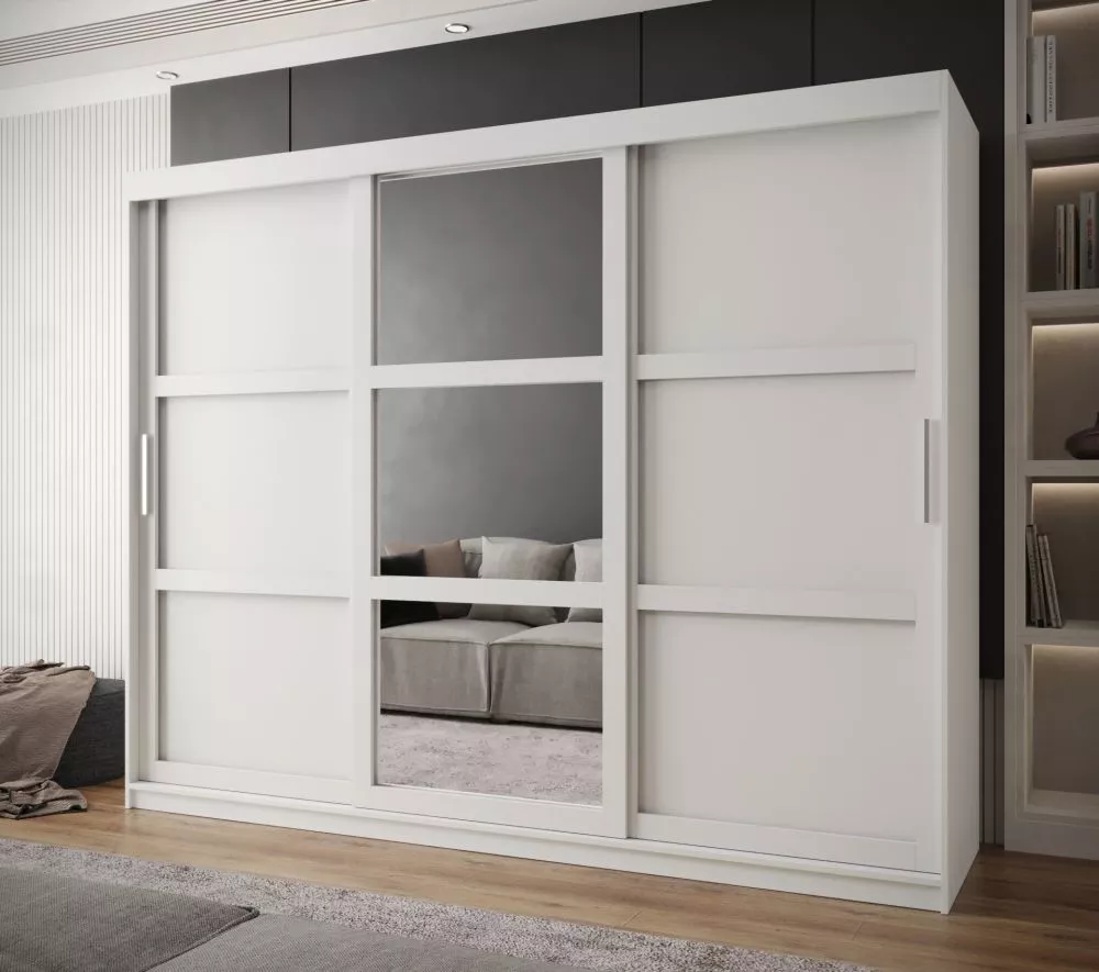 Skapis Miror 3 · Balts · 250 × 62 × 200 cm