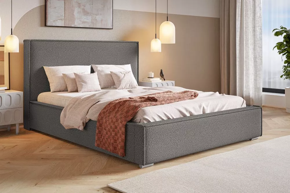 Gulta Bed 8 standard ar stelāžu Guļamvietas platums: 160 cm, Guļamvietas garums: 200 cm, stelāžas tips: koka, · Tumši pe