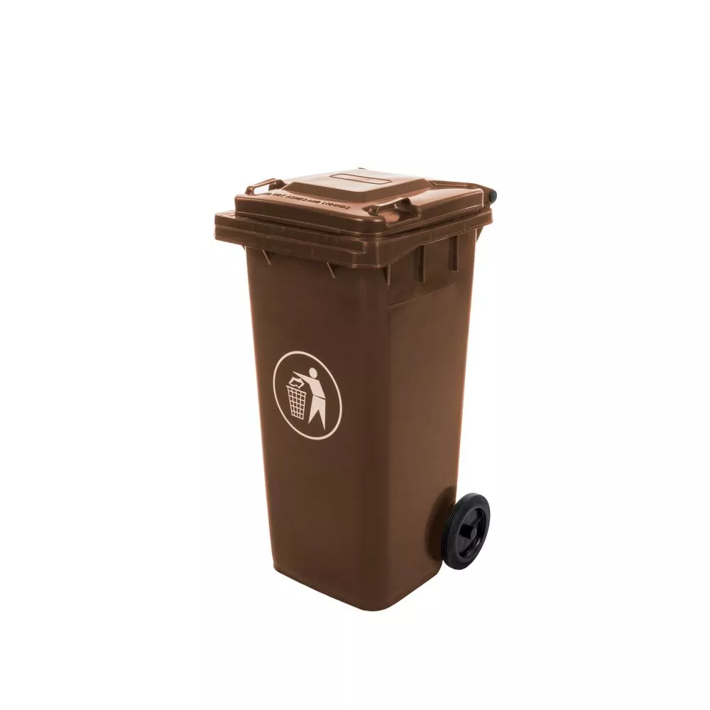Sadzīves atkritumu konteineris Container 120L · Brūns · 94.6 × 56 × 46.5 cm