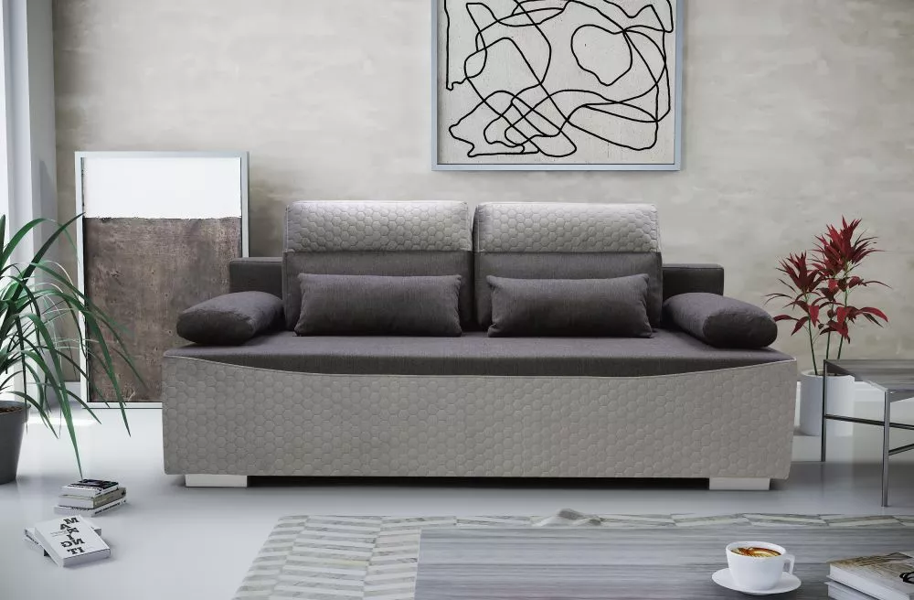 Dīvāns Gracjan Premium Standard · Tumši pelēks + gaiši pelēks · 110 × 205 × 90 cm