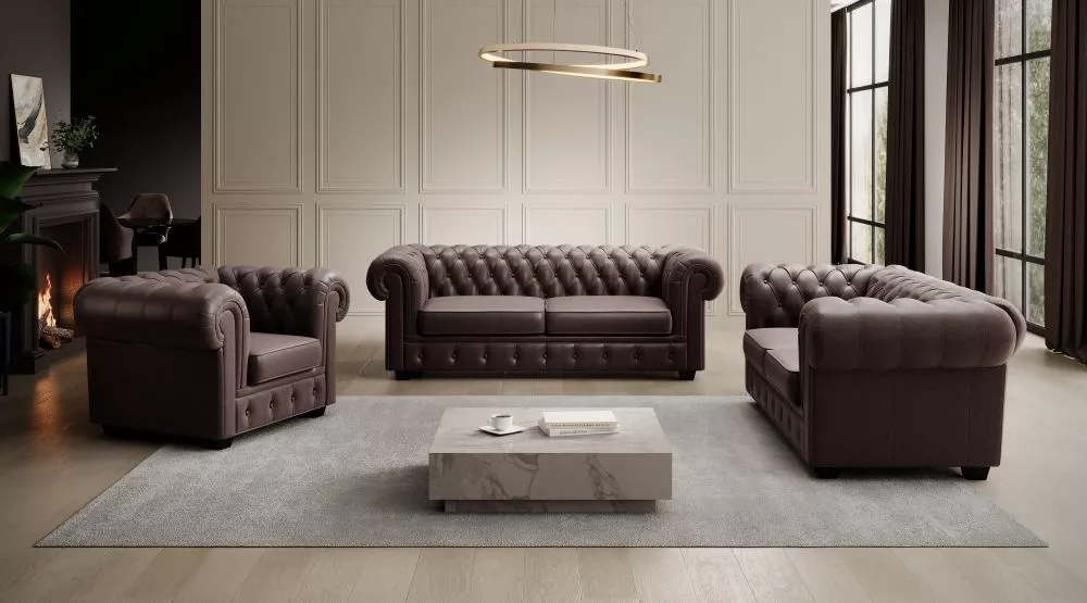 Komplekts Chesterfield 3S+2S+1S · 96 × 206 × 77 cm