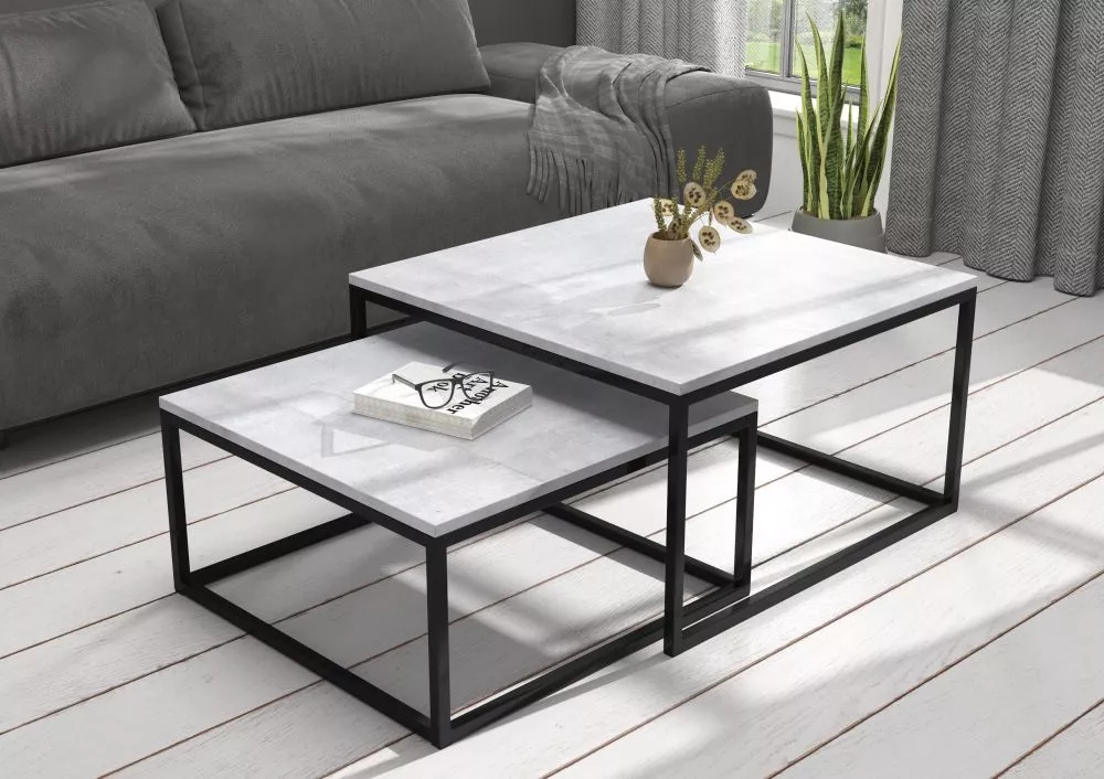 Žurnālgalds Kama Loft Korpusa krāsa: betons, · 75 × 75 × 43 cm