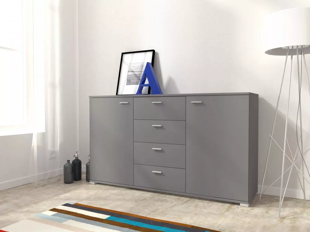 Kumode Komoda 150 · Grafīts · 150 × 40 × 85 cm