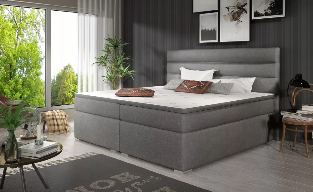 Gulta Softy Standard Guļamvietas platums: 140 cm, Guļamvietas garums: 200 cm, · Tumši pelēks · 142 × 207 × 122 cm