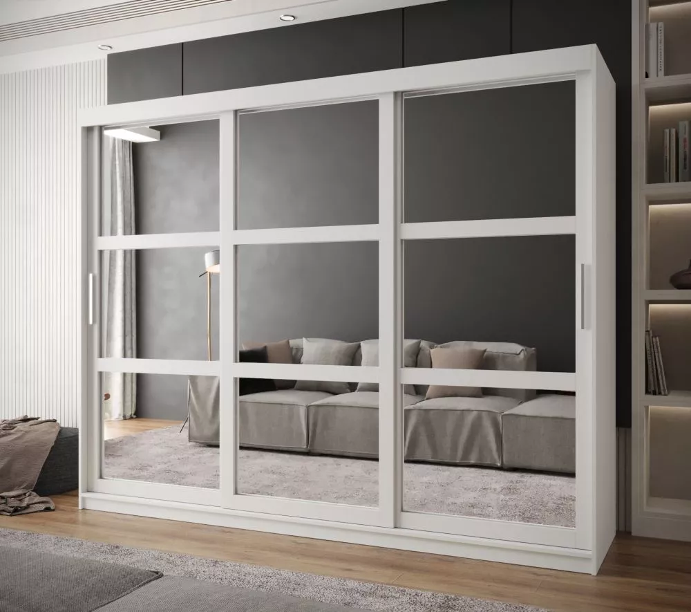 Skapis Miror · Balts · 250 × 62 × 200 cm