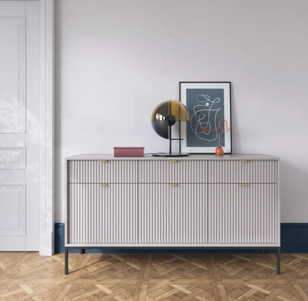 Kumode Nova KSZ-154 · Pelēks · 154 × 39 × 83 cm