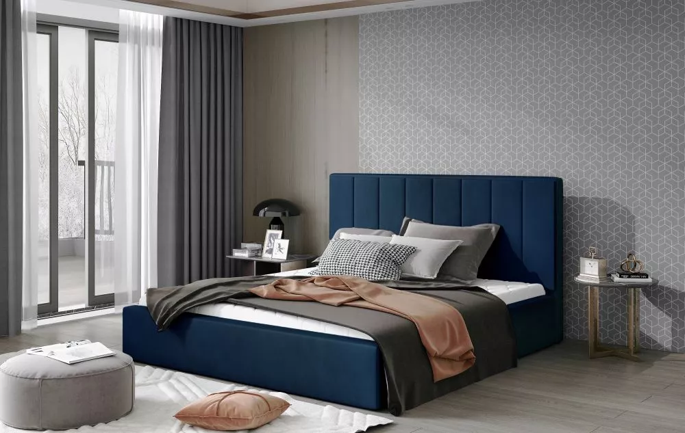 Gulta Audrey Lux Standard ar stelāžu Guļamvietas platums: 140 cm, Guļamvietas garums: 200 cm, stelāžas tips: metāla, · Z
