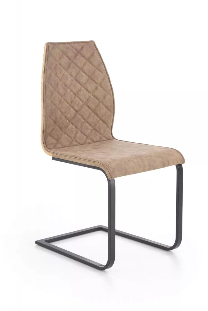 Krēsls K-265 · Tumšais krēms + medus ozols · 94 × 43 × 58 cm