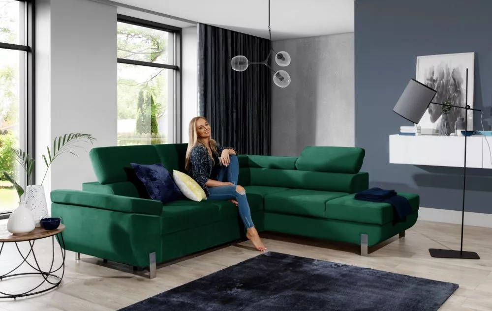 Dīvāns Annabelle Modern Standard · Zaļš · 221 × 271 × 76 cm