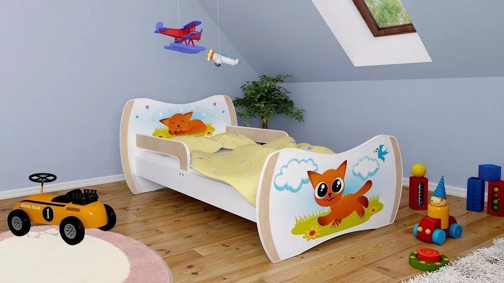 Bērnu gulta Dream L01 140x70 DM20 ar stelāžu Guļamvietas platums: 70 cm, Guļamvietas garums: 140 cm, · 94 × 144 × 71 cm