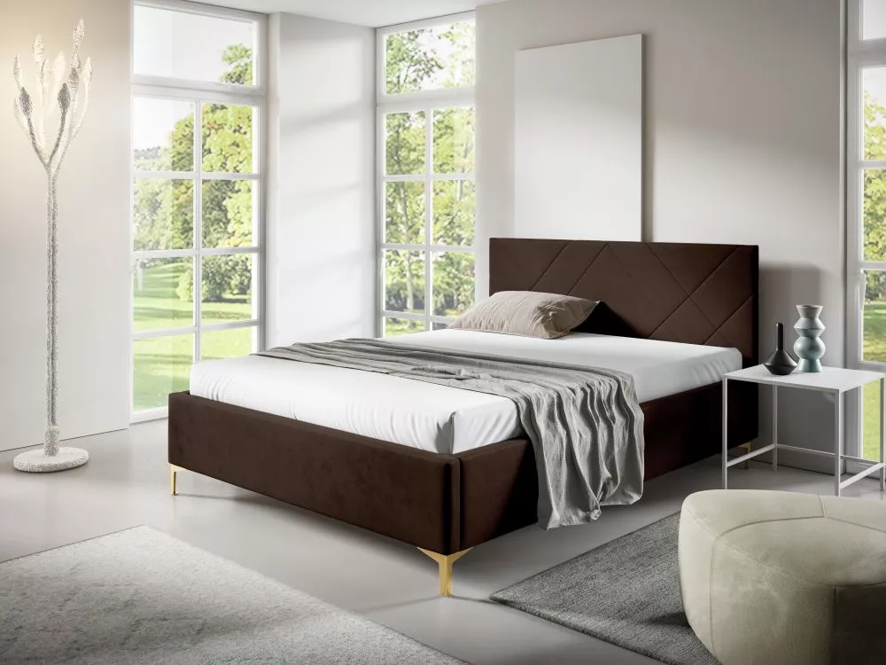 Gulta PK30 ar stelāžu Guļamvietas platums: 90 cm, Guļamvietas garums: 200 cm, stelāžas tips: metāla, · Tumši brūns · 108