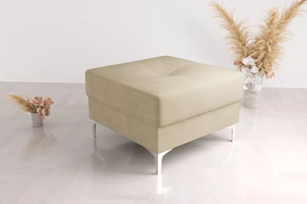 Pufs Orion Square P Standard Auduma numurs: Moly 03, · Bēšs · 55 × 49 × 55 cm