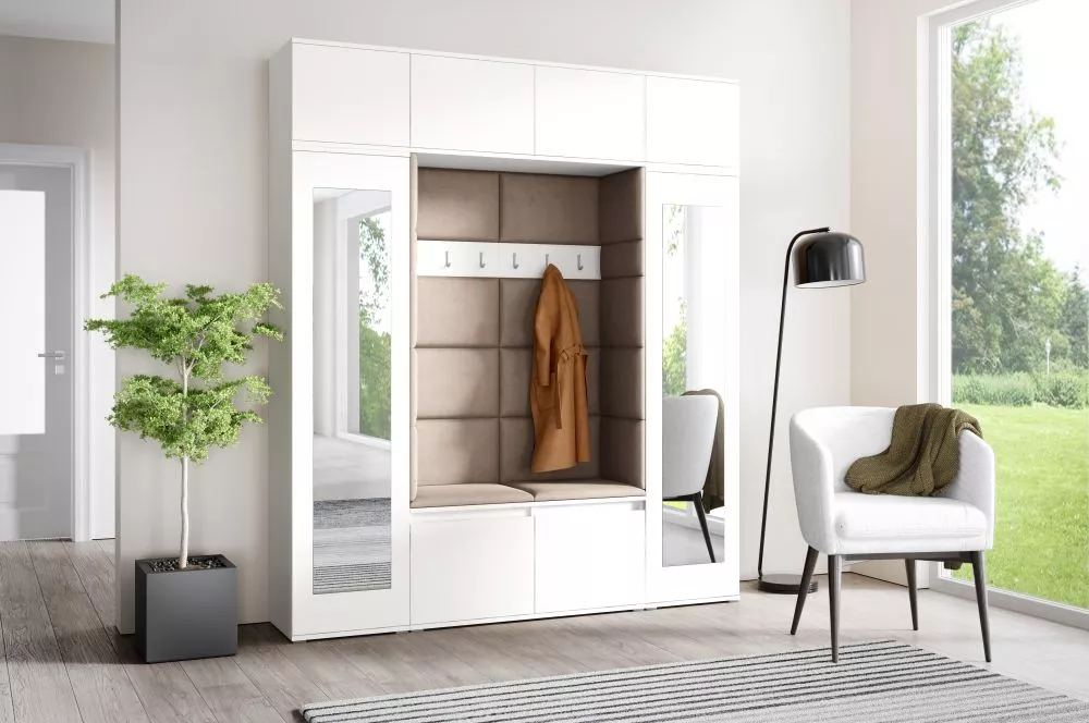 Apavu plaukts Emi 32 Trinity Korpusa krāsa: balts, · 190 × 225 × 40 cm